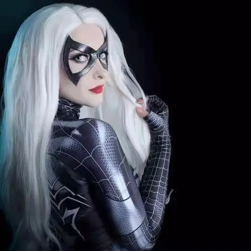 Spider-Man Black Leather Lined Suit Women Sexy - Image 8
