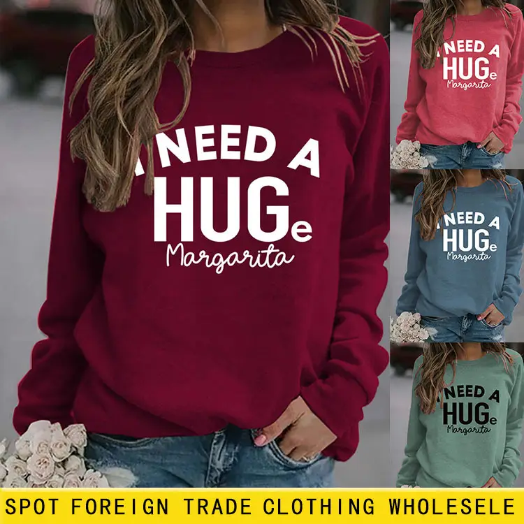 Need A Huge Margarita Letter Round Neck Sweater - Image 15