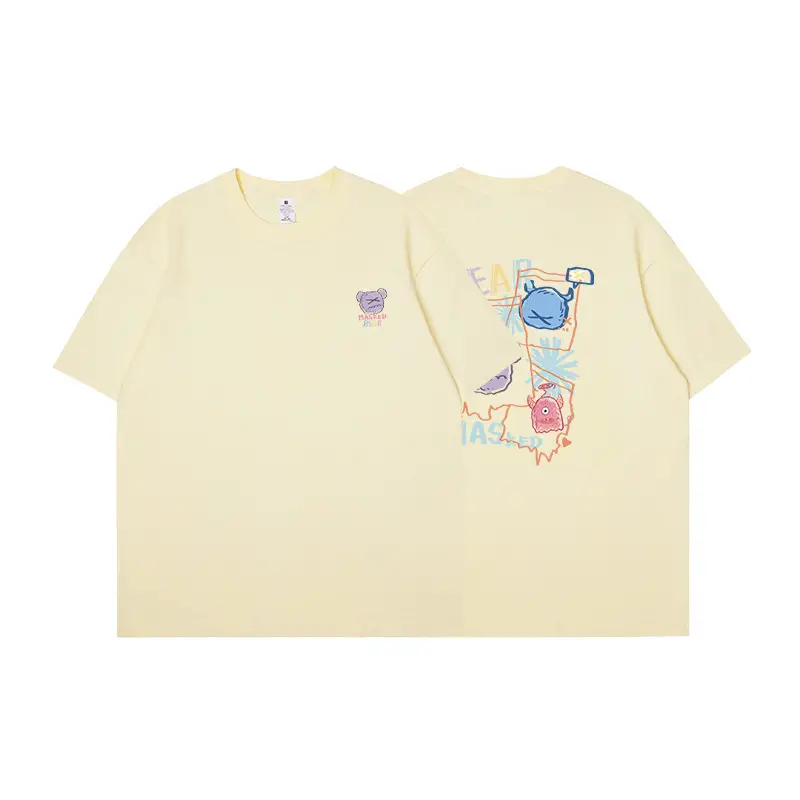 Women Cotton Short Sleeve T-Shirt Niche Print Base - Image 5