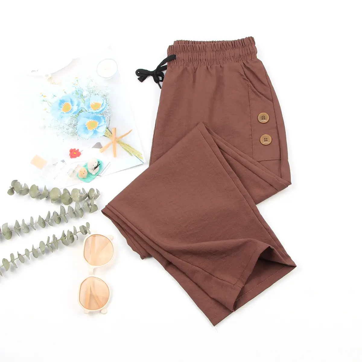 Women Cotton Linen Harem Pants Summer Loose Large