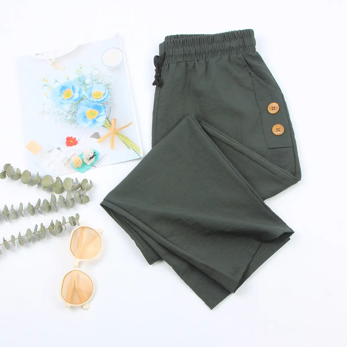 Women Cotton Linen Harem Pants Summer Loose Large