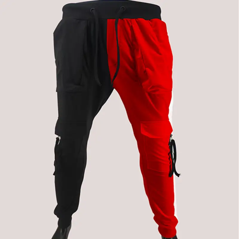Men's Yellow Black Cargo Pants with Tether Drawstring - Image 10