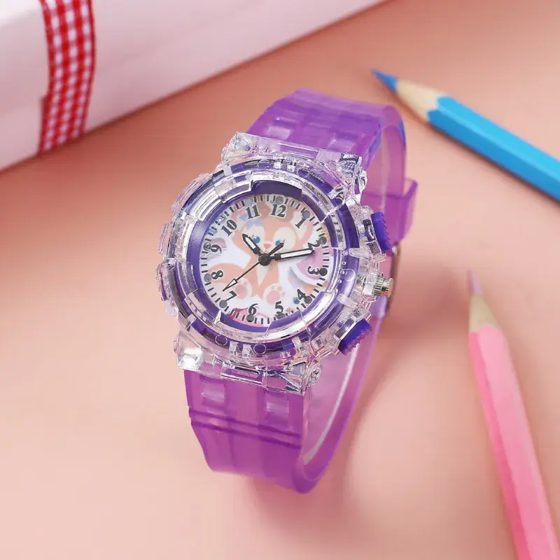 Pink Cartoon Watch for Girls Boys Kids