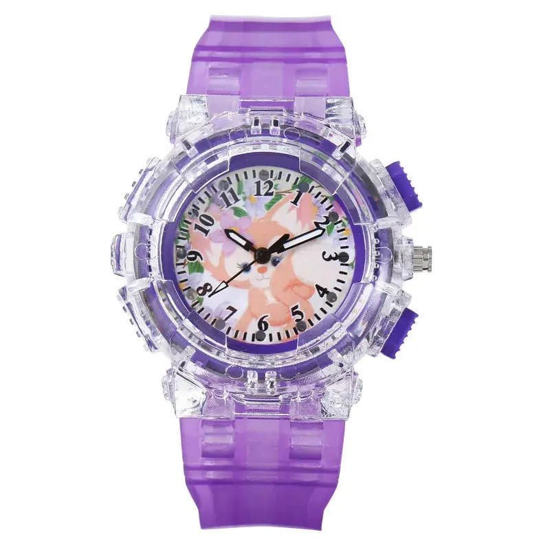 Pink Cartoon Watch for Girls Boys Kids