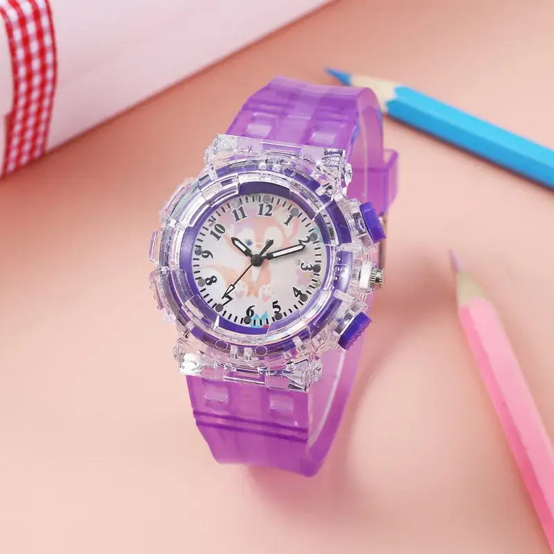 Pink Cartoon Watch for Girls Boys Kids