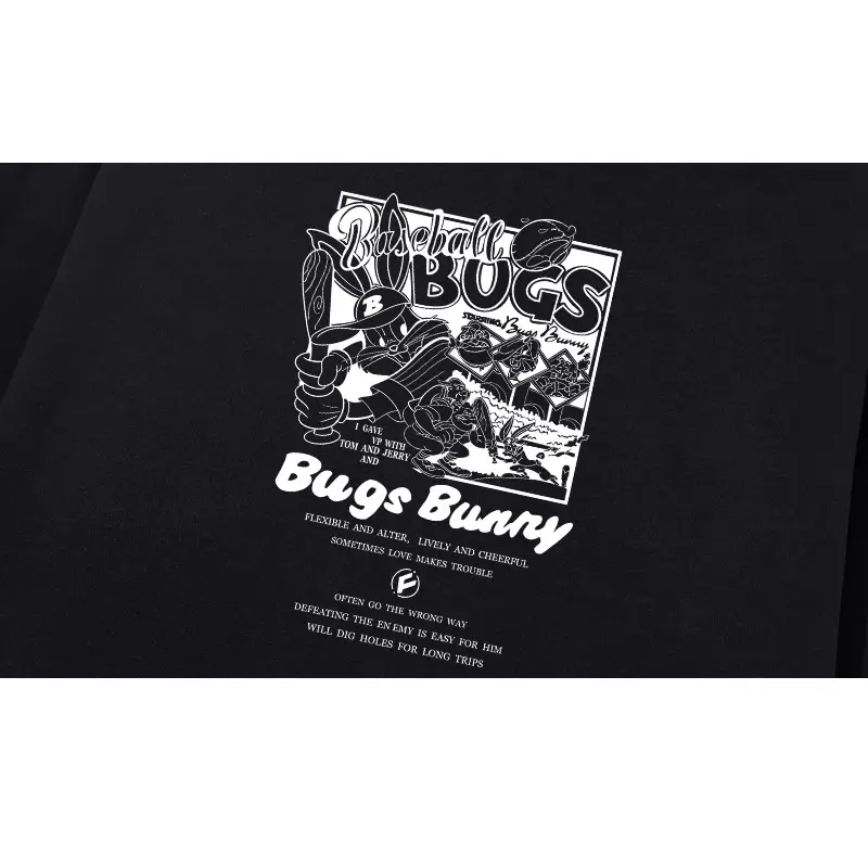 Men Cotton Printed T-shirt White Blue Graphic - Image 8