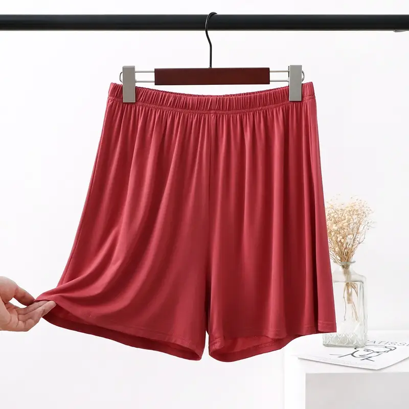 Women's Pink Modal High Waist Shorts Plus Size - Image 7
