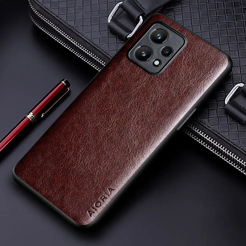 OPPO Realme 9 Pro Plus Phone Case PU Leather Pattern