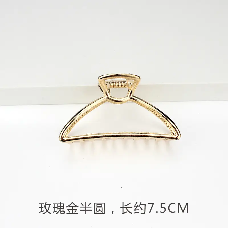 French Metal Pearl Shark Hairpin Clip Back Head Tie Hairpin