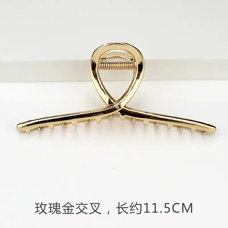 French Metal Pearl Shark Hairpin Clip Back Head Tie Hairpin