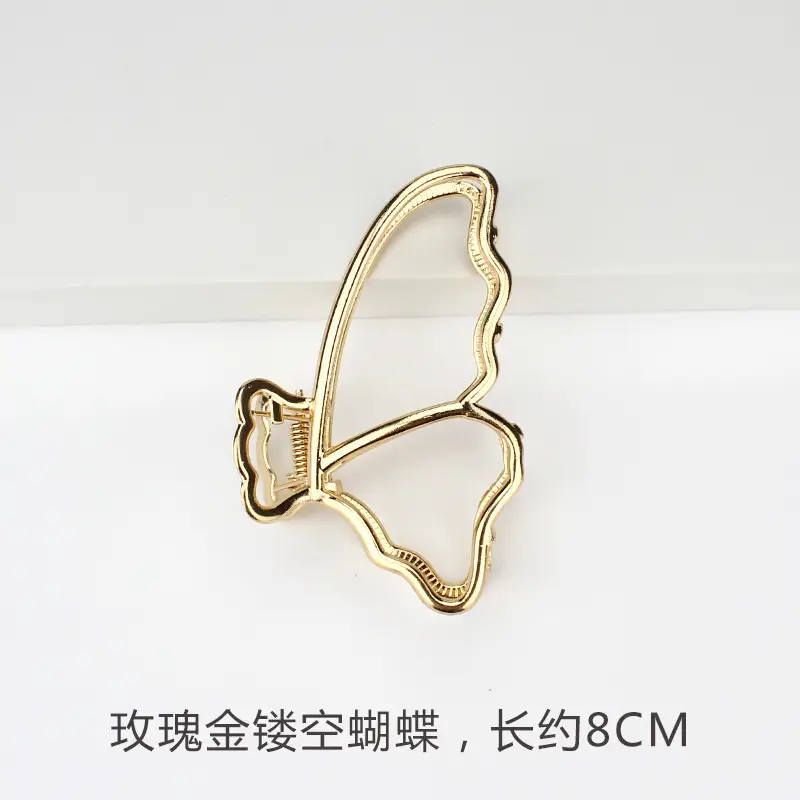 French Metal Pearl Shark Hairpin Clip Back Head Tie Hairpin