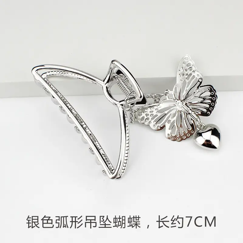 French Metal Pearl Shark Hairpin Clip Back Head Tie Hairpin
