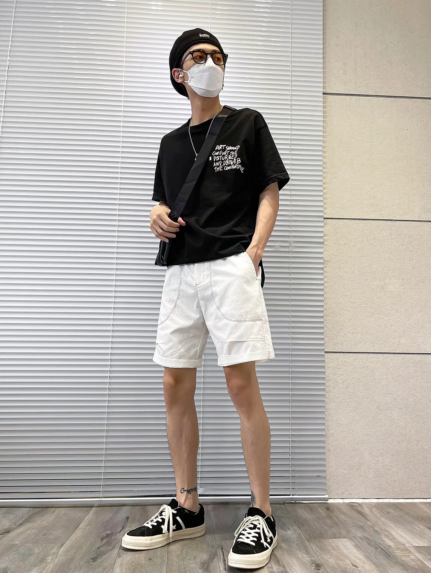 Men's Black Casual Shorts Summer Wear - Image 7