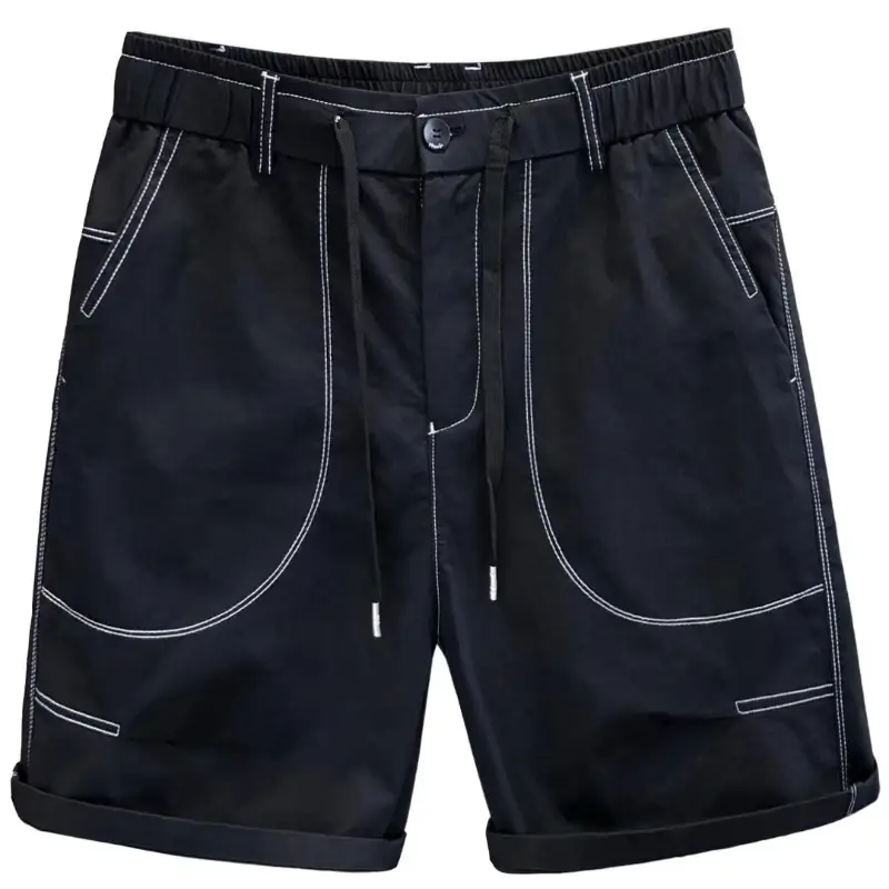Men's Black Casual Shorts Summer Wear - Image 8