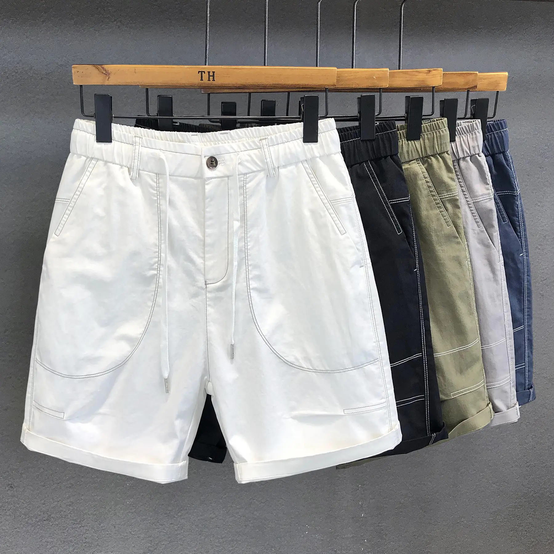 Men's Black Casual Shorts Summer Wear - Image 2