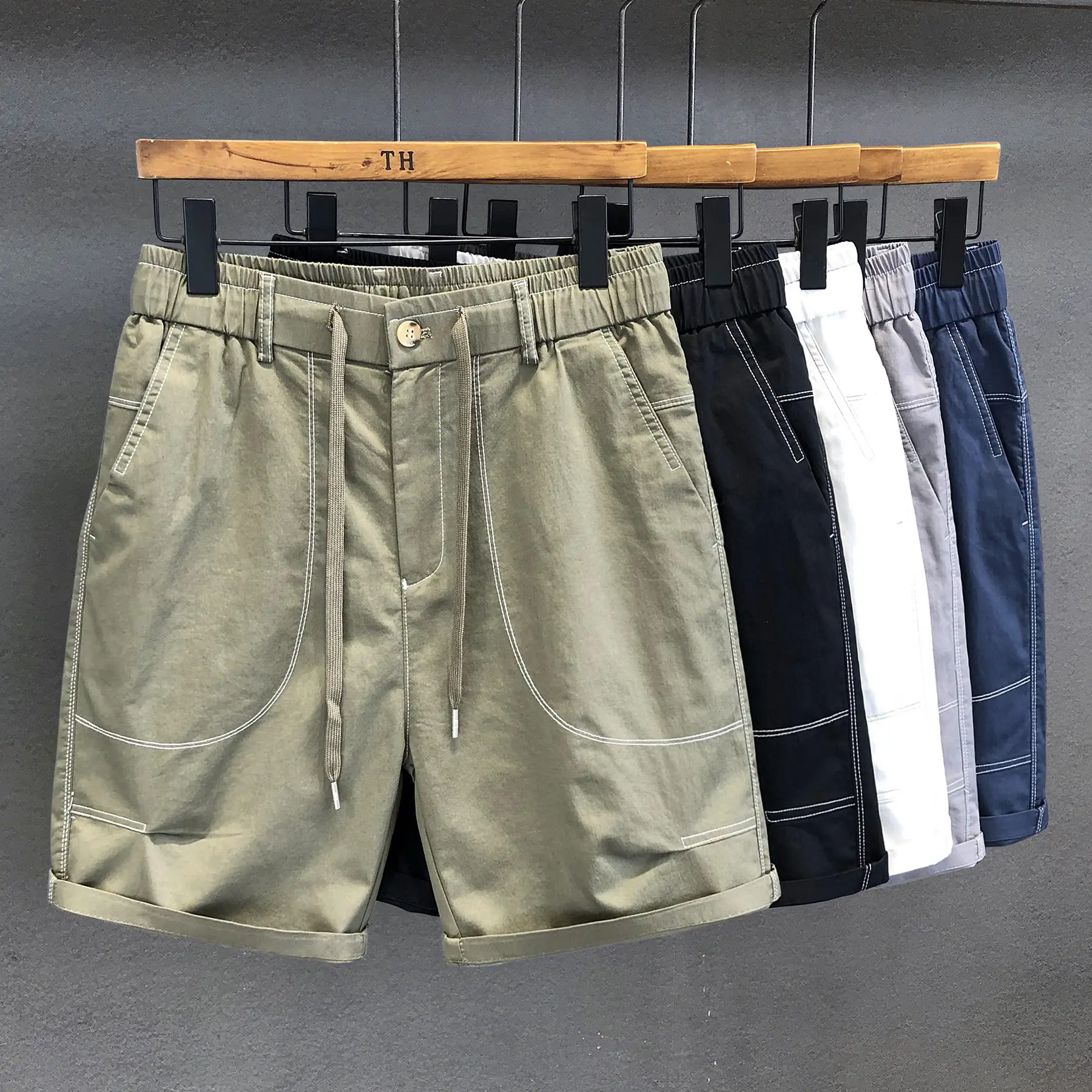 Men's Black Casual Shorts Summer Wear - Image 3