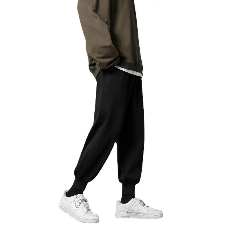 Men Loose Straight Pants Korean Style White Sneakers - Image 13