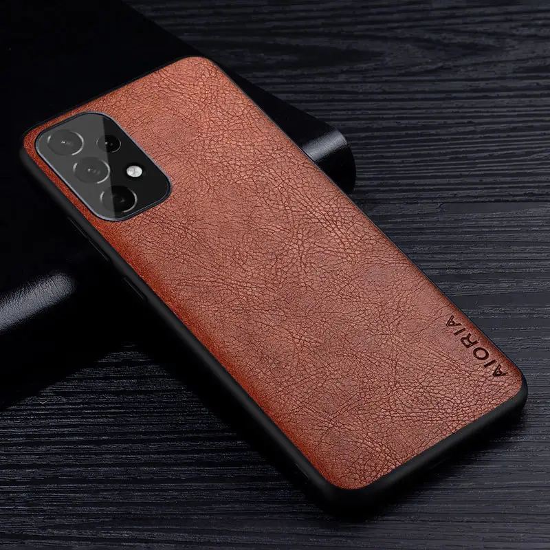 Black Litchi Phone Case for Samsung Galaxy A73 A53 A33 - Image 4