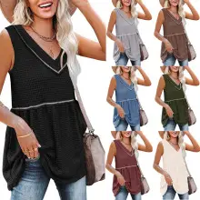 Pink Geometric Bubble Sleeve Dress for Women — feature 11