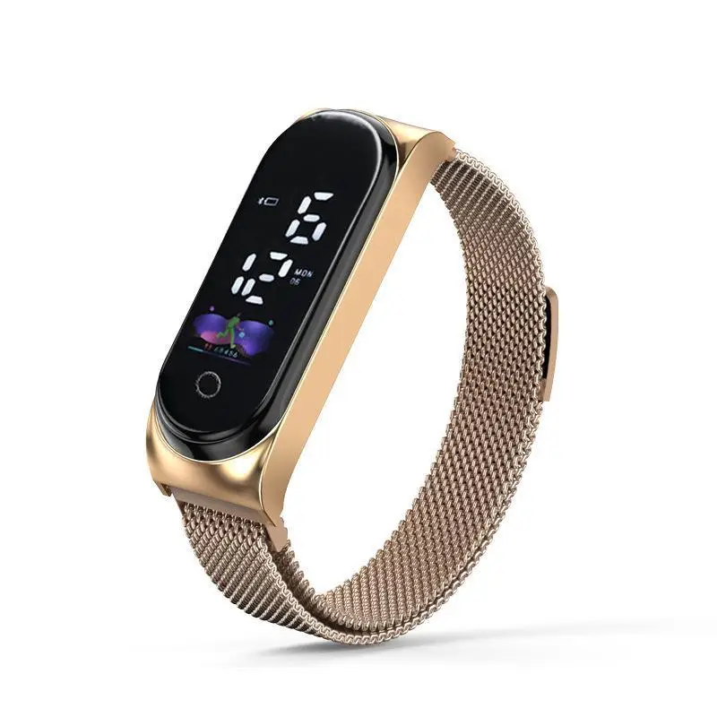 Golden Digital Watch with Water Resistant Steel Band — feature 15