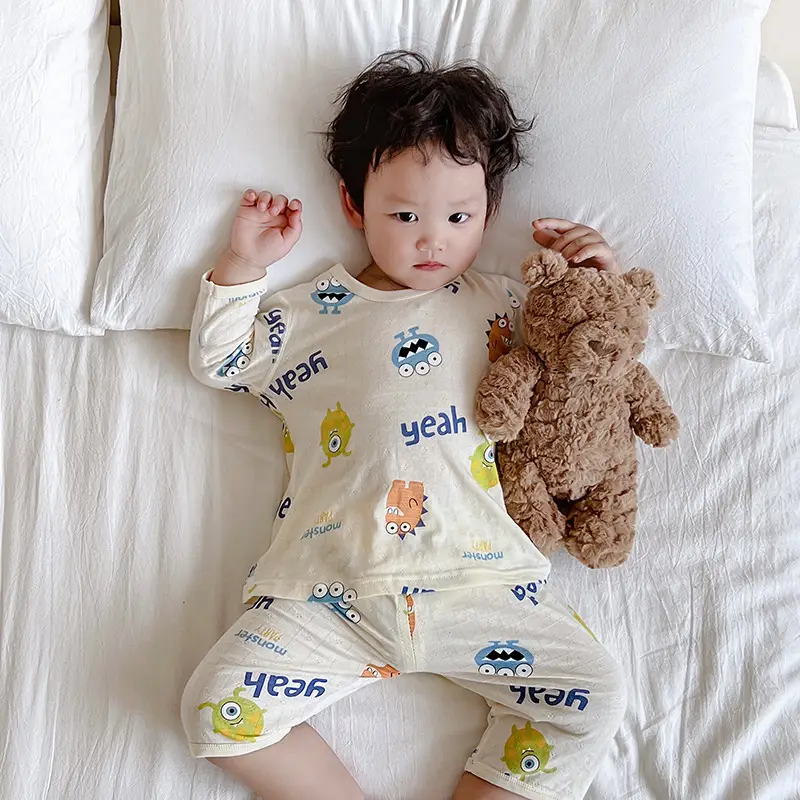 Baby Cotton Fruit Print Pajamas Summer Boys Girls - Image 8