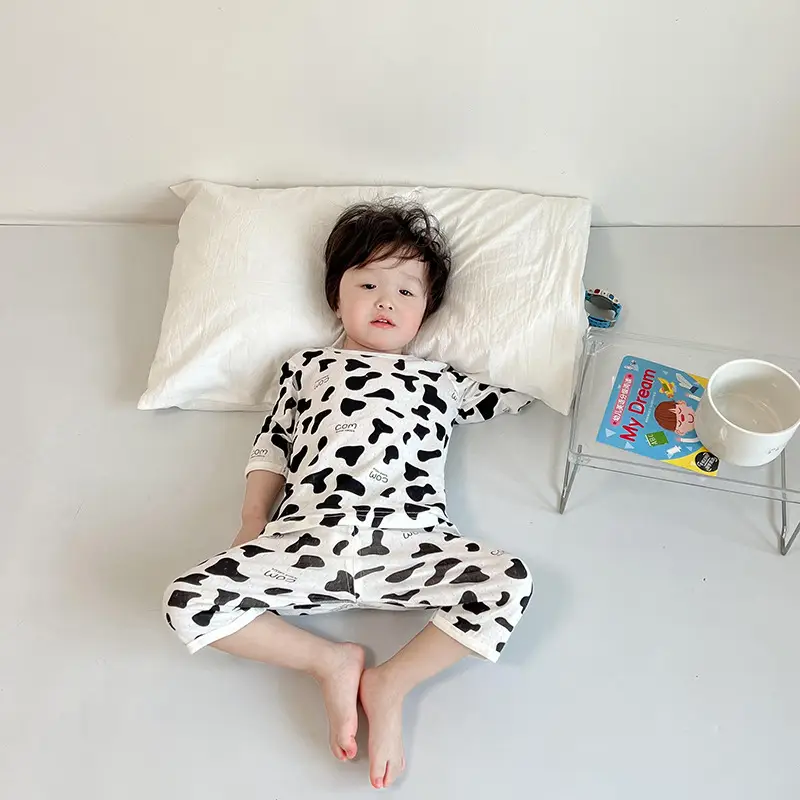 Baby Cotton Fruit Print Pajamas Summer Boys Girls - Image 10