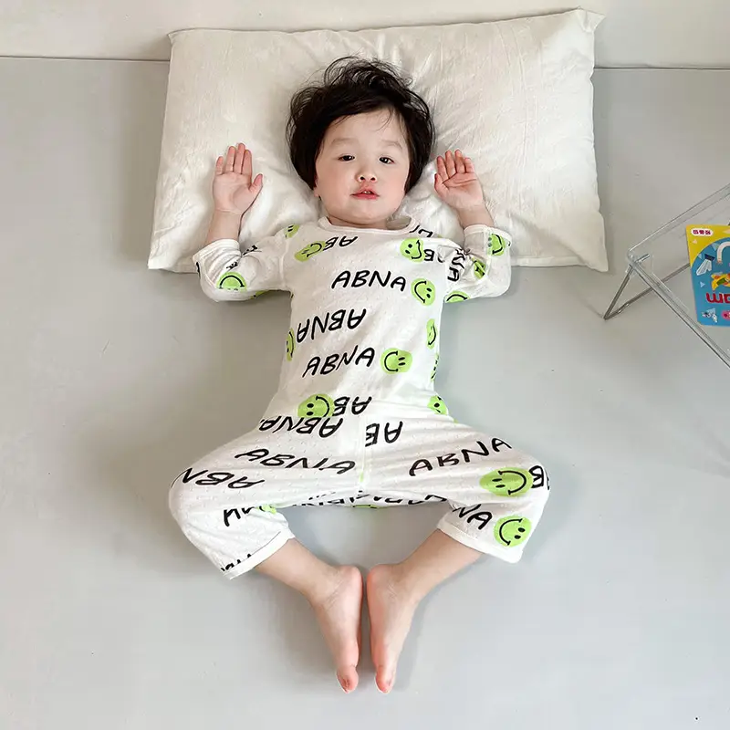 Baby Cotton Fruit Print Pajamas Summer Boys Girls - Image 3