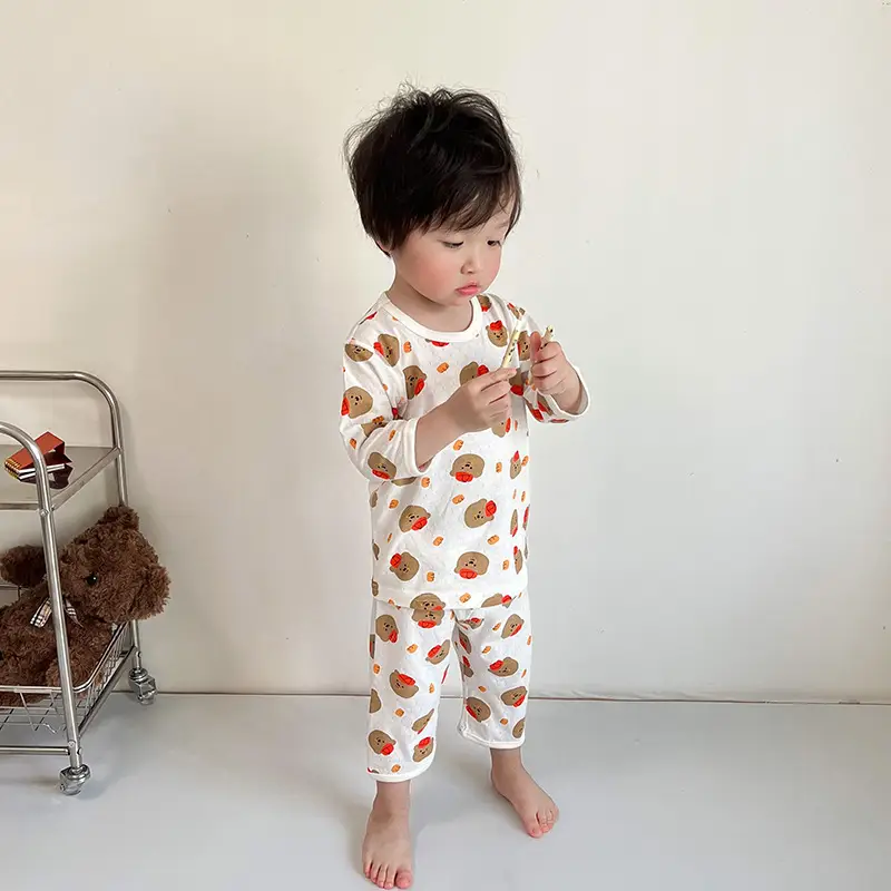 Baby Cotton Fruit Print Pajamas Summer Boys Girls - Image 4