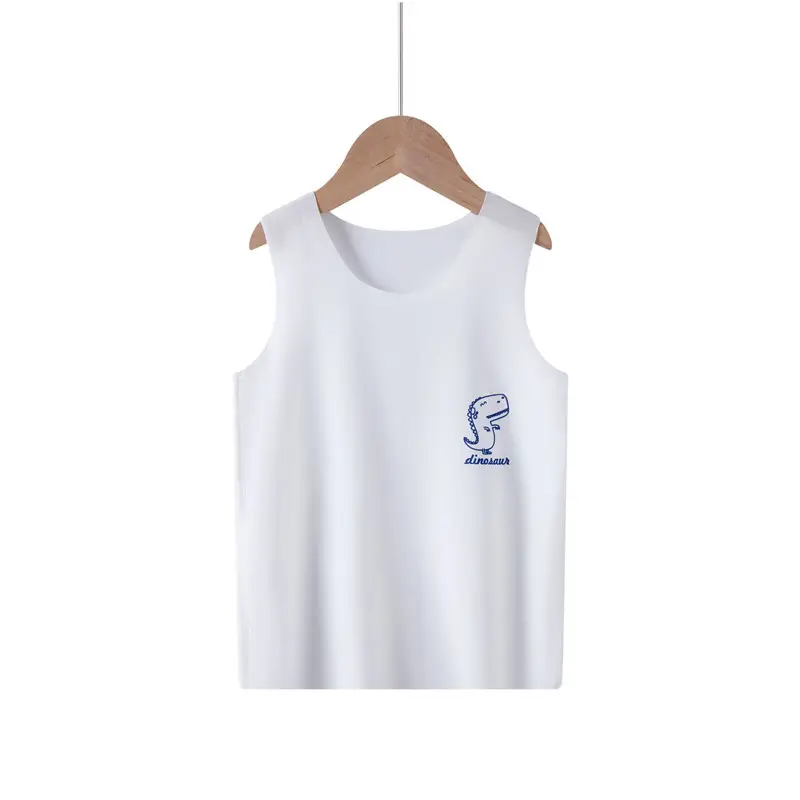 Children's Cream Sleeveless Vest with Cartoon Print - Image 3