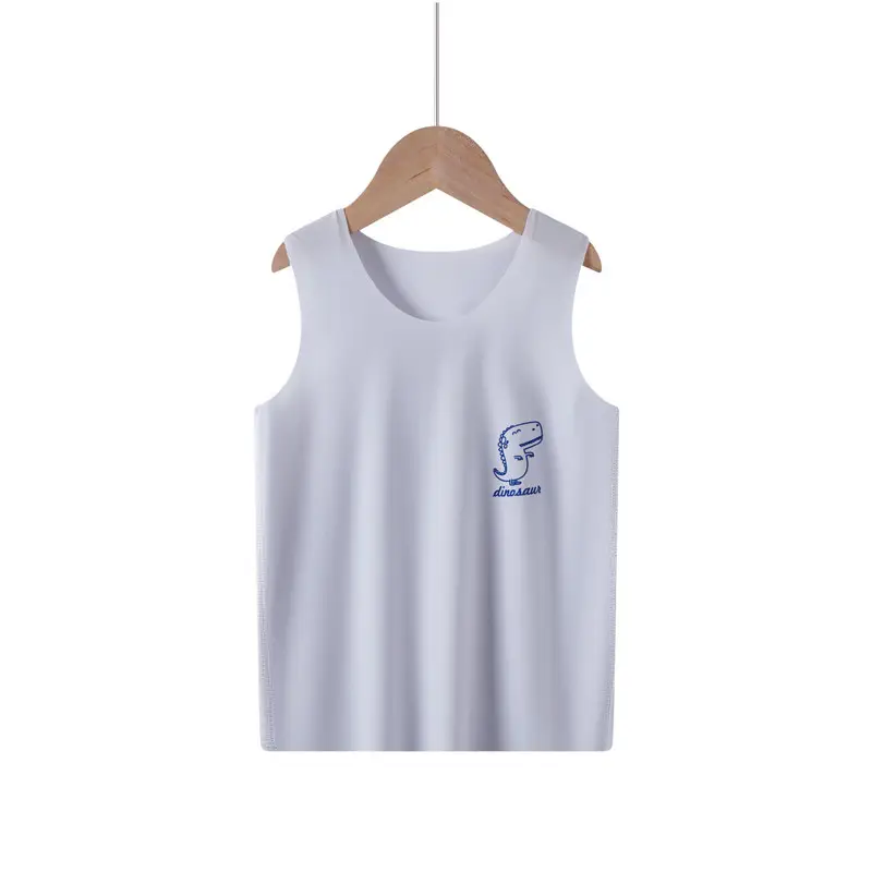 Children's Cream Sleeveless Vest with Cartoon Print - Image 4