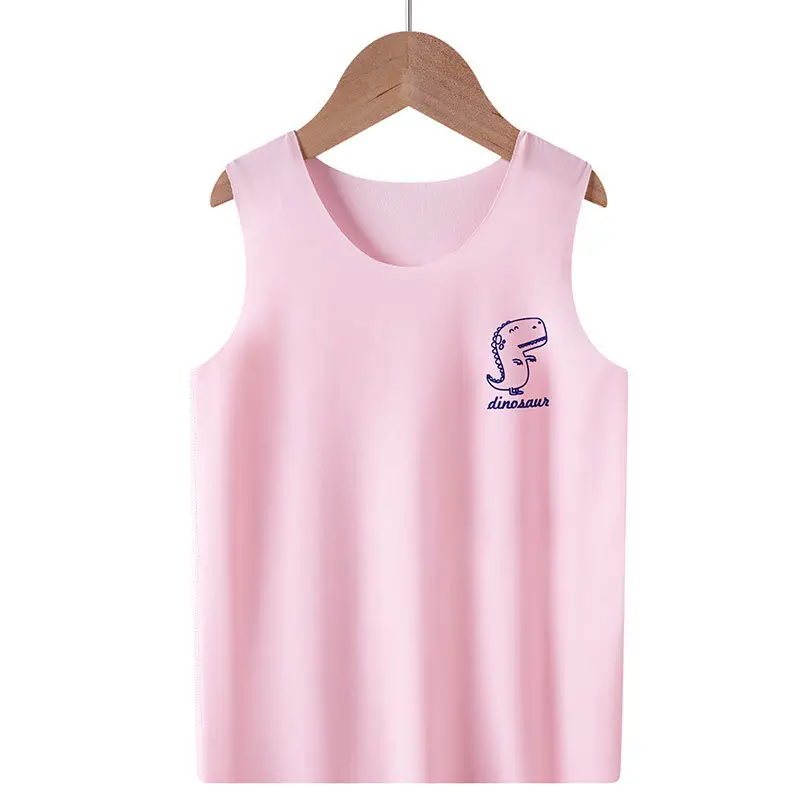 Children's Cream Sleeveless Vest with Cartoon Print - Image 5