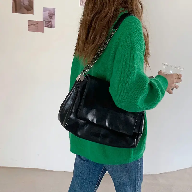 Black Women's Large Capacity Crossbody Bag 2025 - Image 2