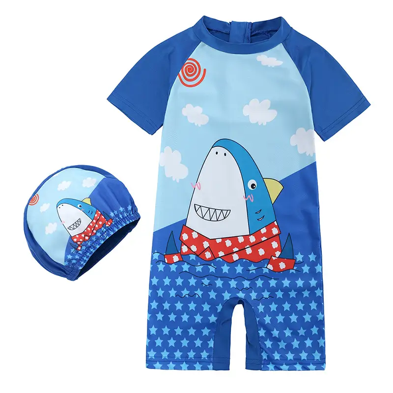 2025 Green One-Piece Baby Swimsuit Large Medium Small Kidsren - Image 14