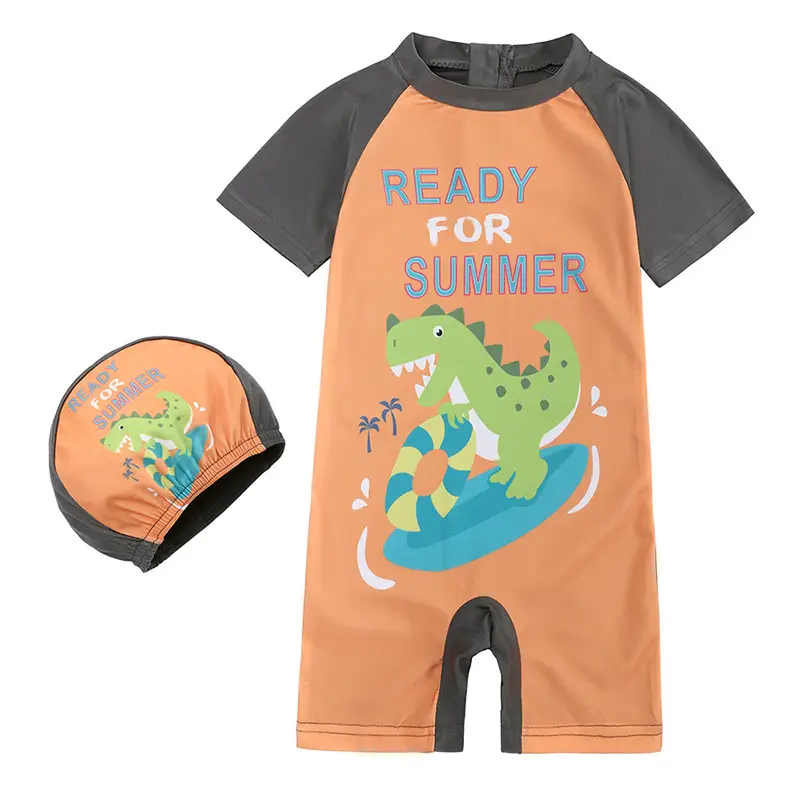 2025 Green One-Piece Baby Swimsuit Large Medium Small Kidsren - Image 15