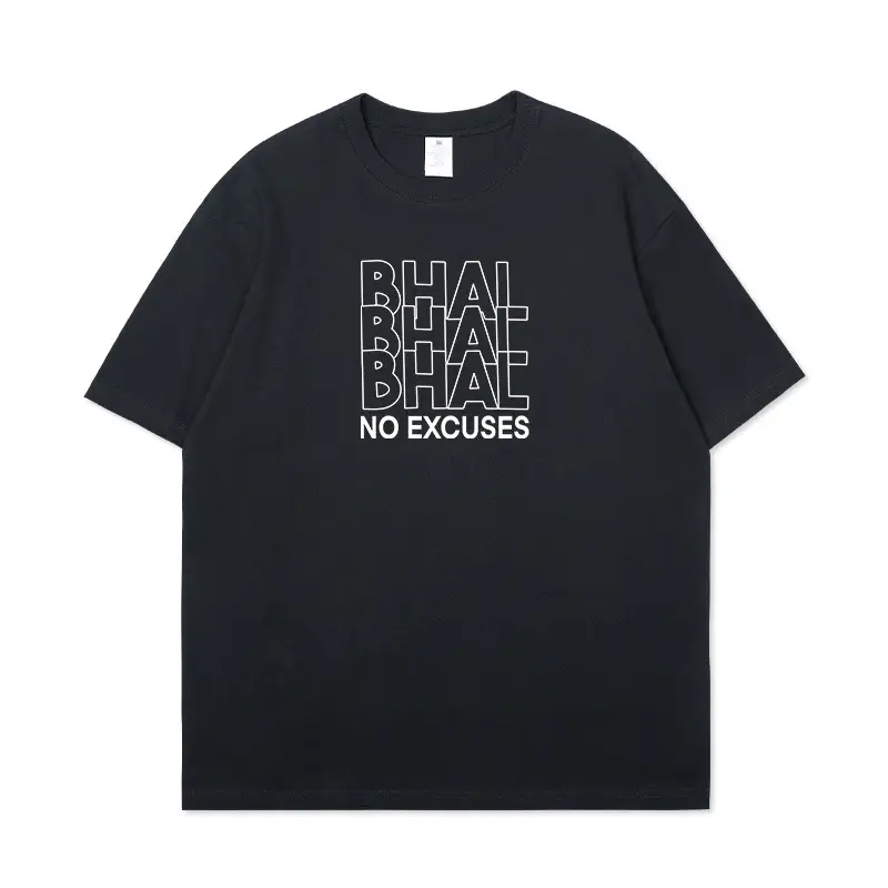 Men's Black "No Excuses" T-Shirt - Image 3