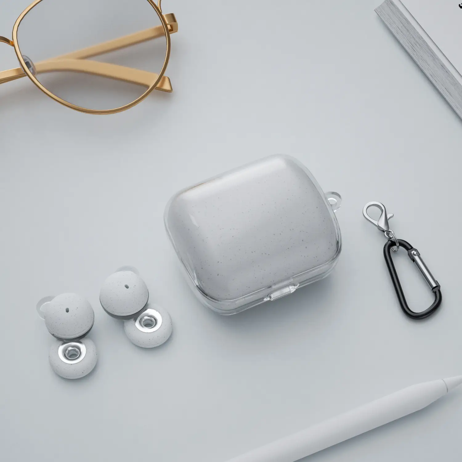 Sony LinkBuds WF-L900 White Protective Case with Keychain — feature 10