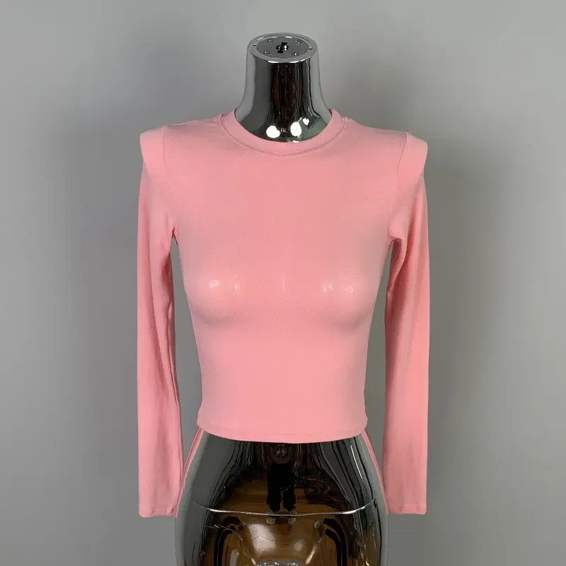 Men Long Sleeve Grey T-Shirt Large Waist