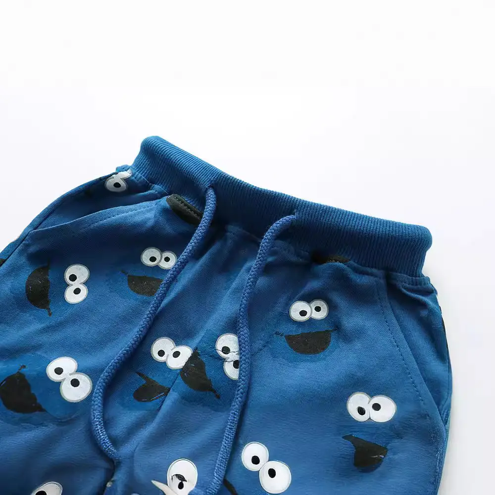 Blue Cartoon Shorts for Boys Girls Summer Casual Pants - Image 2