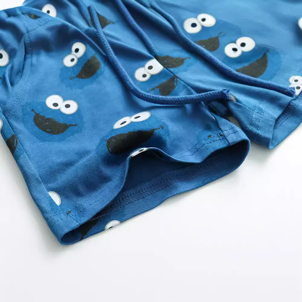 Blue Cartoon Shorts for Boys Girls Summer Casual Pants - Image 3