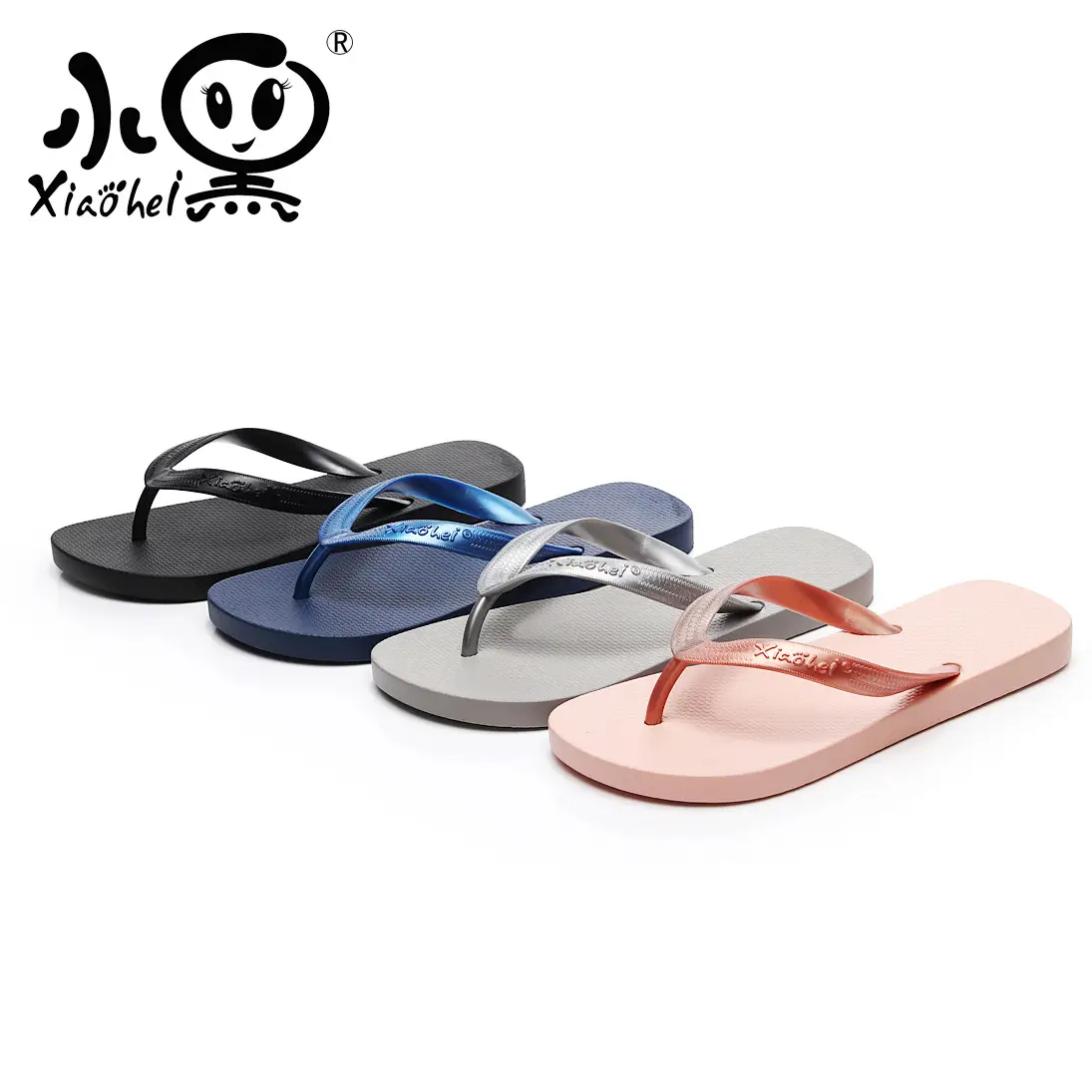 Blue PVC Women's Beach Flip Flops