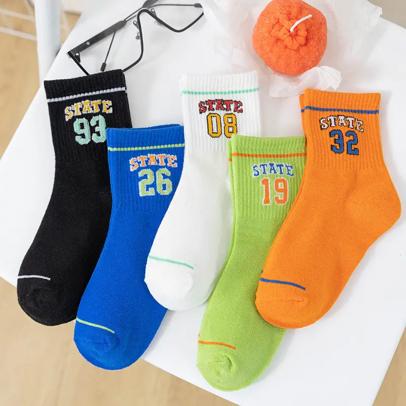 Kids Letter C Tide Socks Set of 6 - Image 2