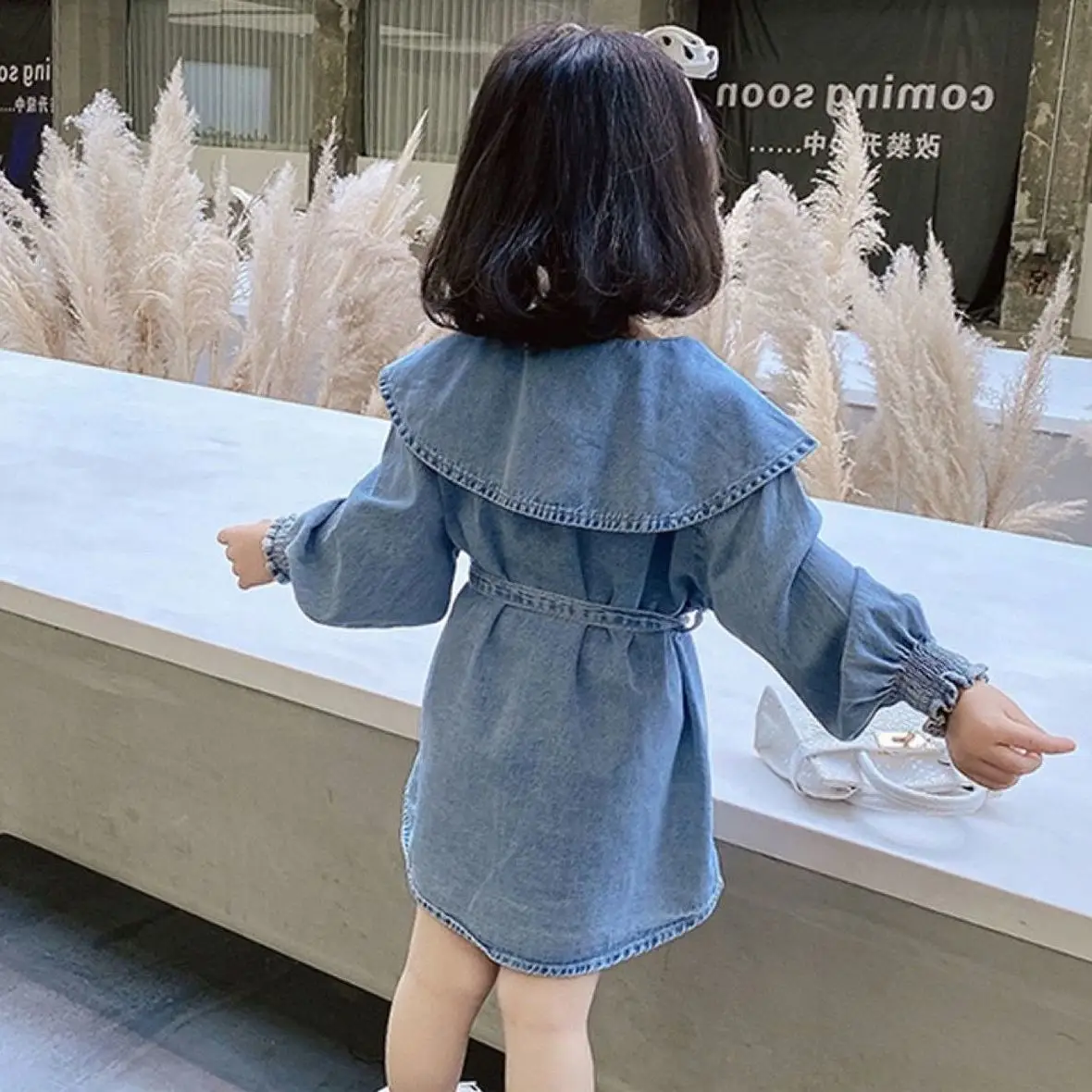 Girls Denim Dress Spring New 2022 Western Style - Image 2