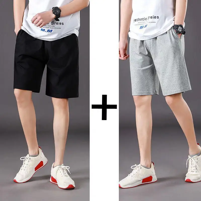 Men Gray Drawstring Shorts Casual Streetwear - Image 6