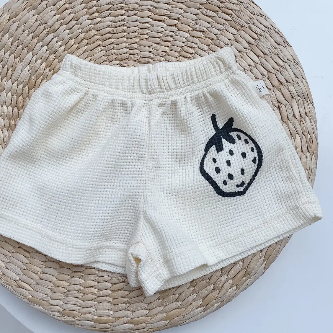 Kids Summer T-Shirt Shorts Set Cotton Striped White