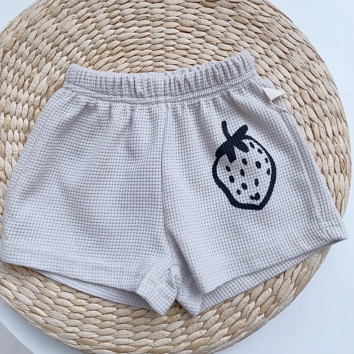 Kids Summer T-Shirt Shorts Set Cotton Striped White