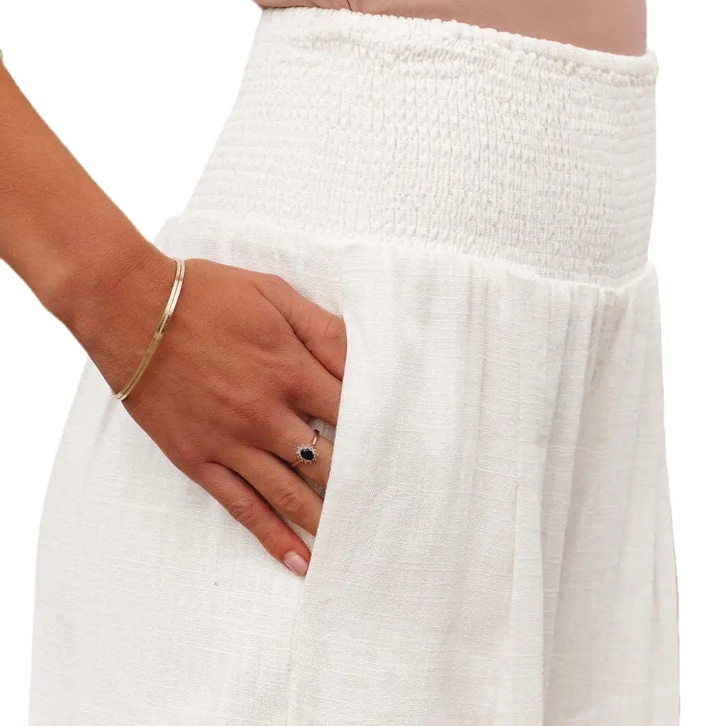 2024 Wide Leg Cotton Linen Pants for Women - Image 13