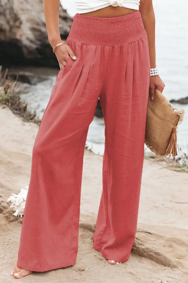 2024 Wide Leg Cotton Linen Pants for Women - Image 7
