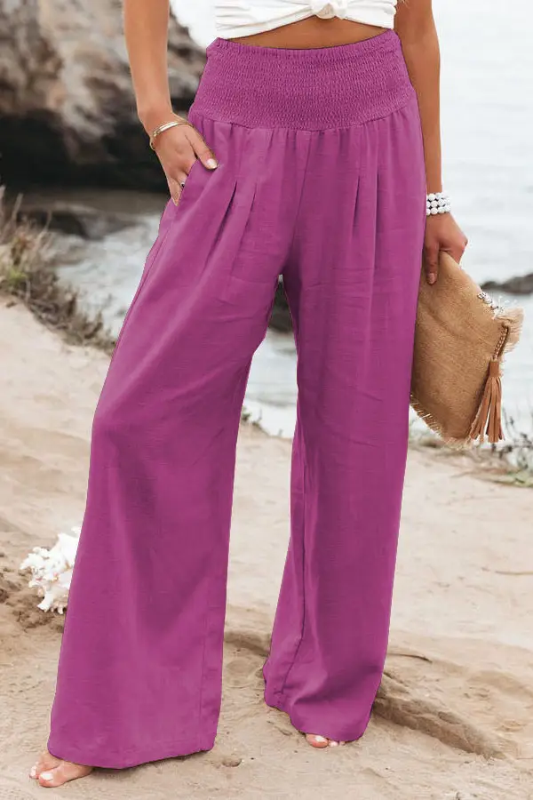 2024 Wide Leg Cotton Linen Pants for Women - Image 8
