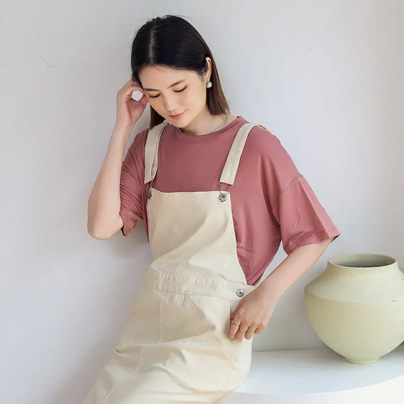 Spring Short Sleeve White T-Shirt Round Neck