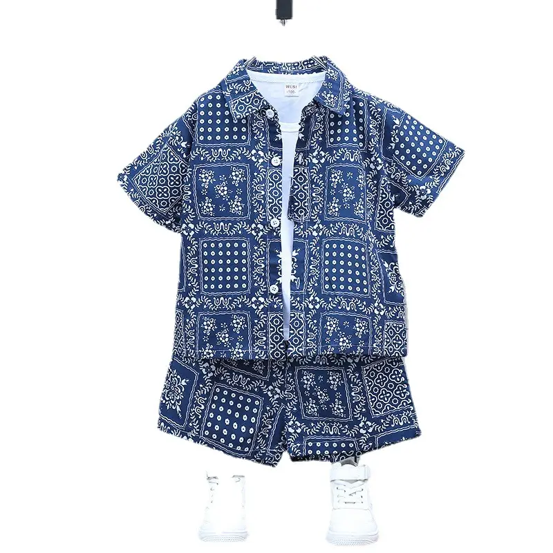 Boys Blue Printed 2-Piece Suit 2022 - Image 6